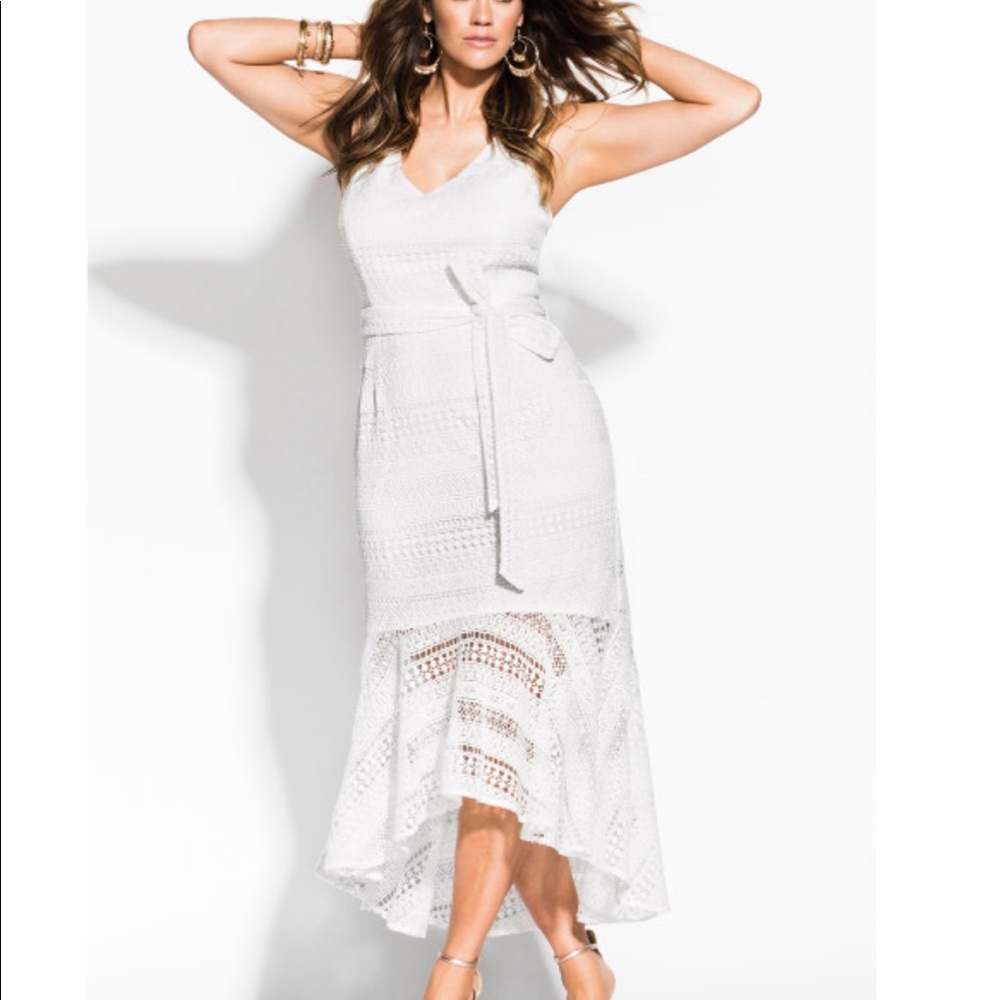 NWT City Chic White Lace Simmer Crochet Fishtail Wedding/Summer Dress | Size 22